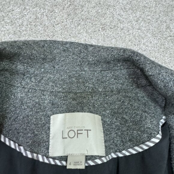 Loft Jacket Women’s Gray Long Sleeve Size 4 - Picture 10 of 11